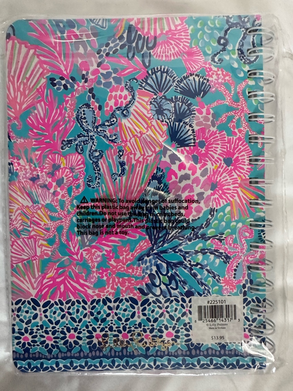 Lilly Pulitzer NWT Splendor In The Sand Spiral Mini Notebook Lined Pocket - Picture 3 of 4